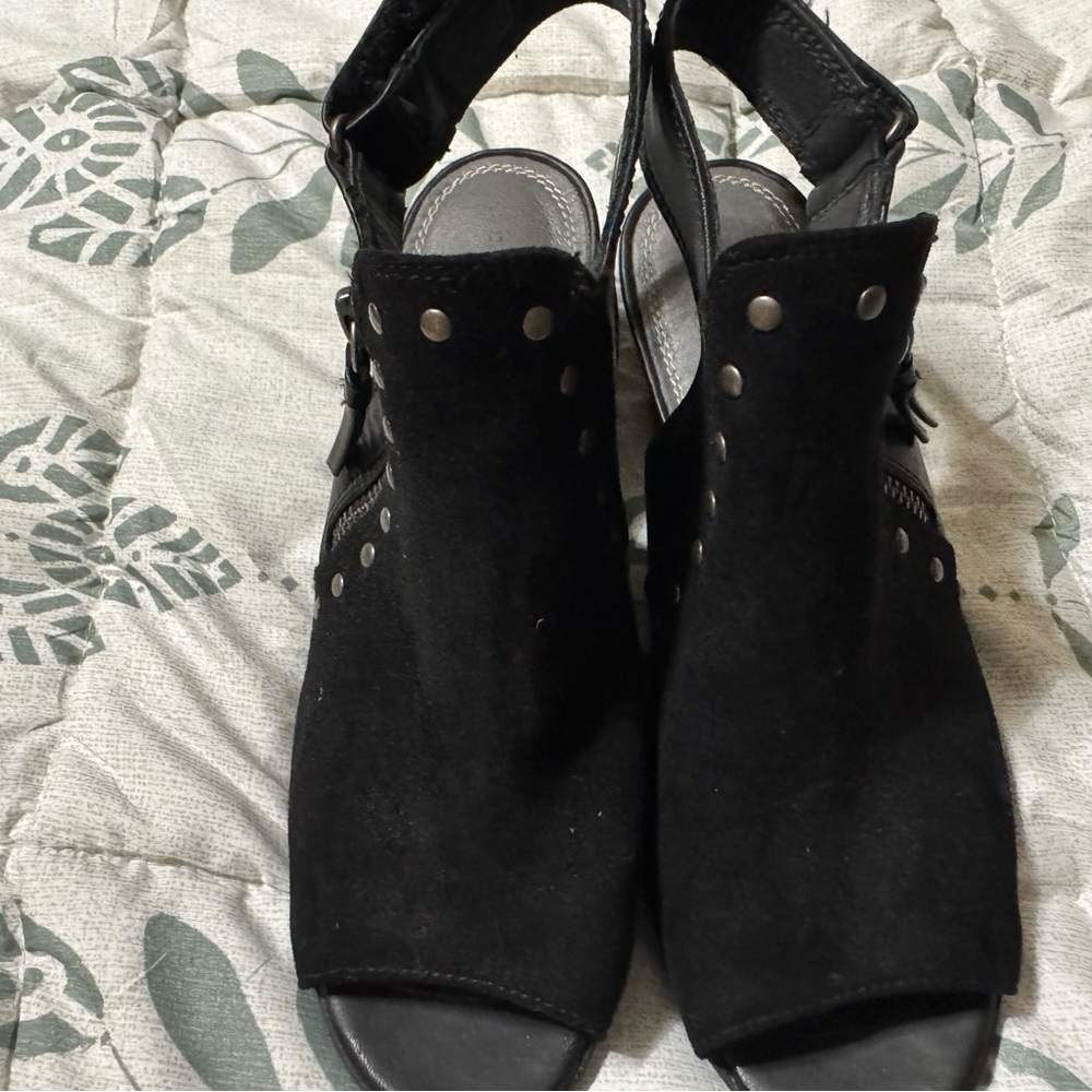Black Suede Women's Slingbacks